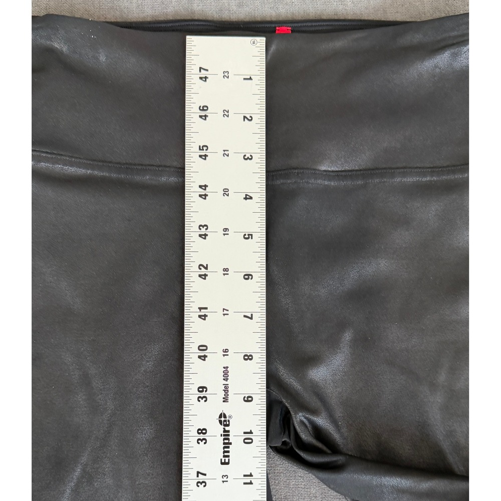 Spanx Faux Leather Moto Leggings Black High Waisted Womens L Capsule Wardrobe - Picture 8 of 9